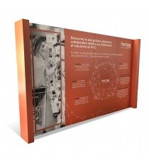 mobilier-en-carton-Mur d’images en carton alvéolaire