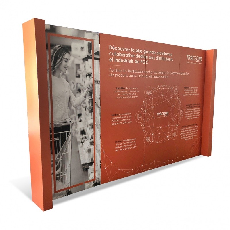 mobilier-en-carton-Mur d’images en carton alvéolaire