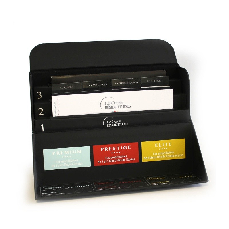 BIKOM Coffret en carton finition cuir
