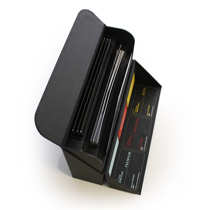 BIKOM Coffret en carton finition cuir