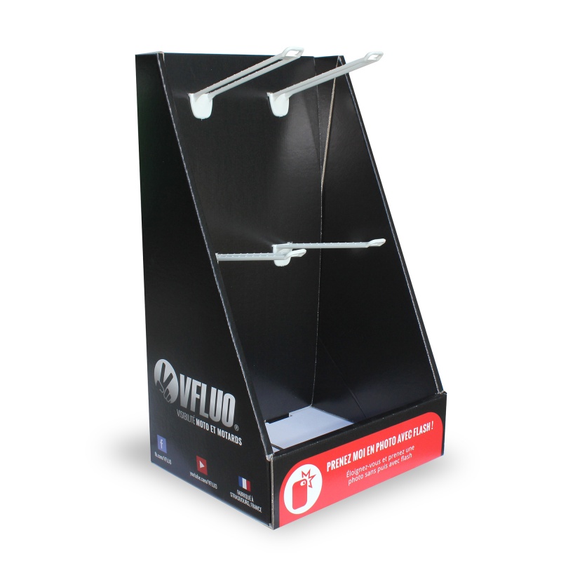 PLV de comptoir à 4 broches BIKOM Présentoirs en carton