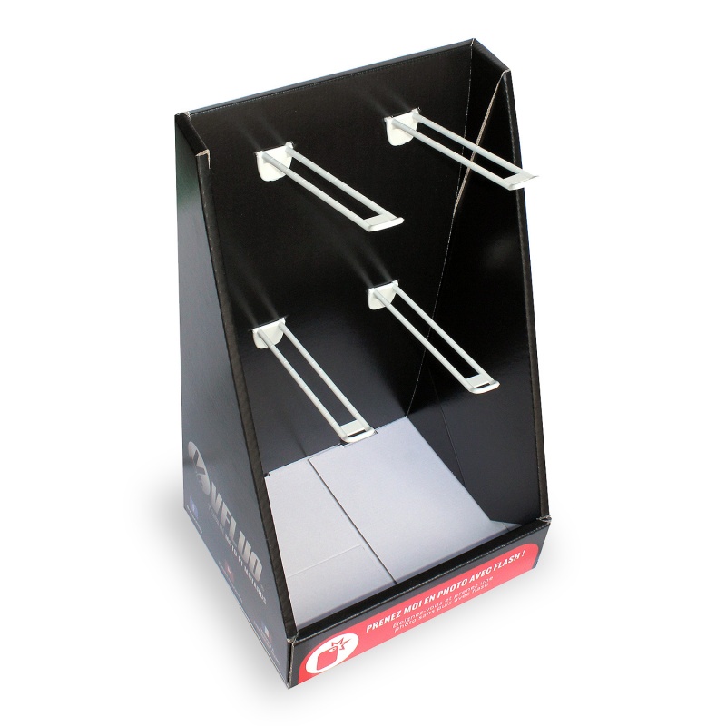 PLV de comptoir à 4 broches BIKOM Présentoirs en carton