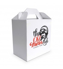 lunch box en carton blanc BIKOM Porte bouteille et lunch box