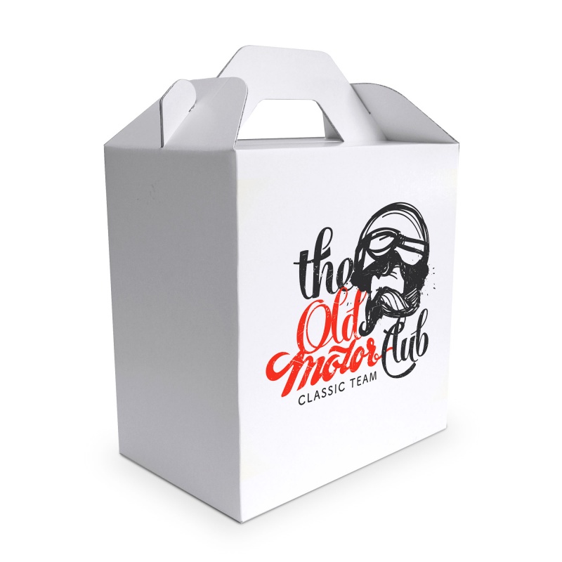 lunch box en carton blanc BIKOM Porte bouteille et lunch box