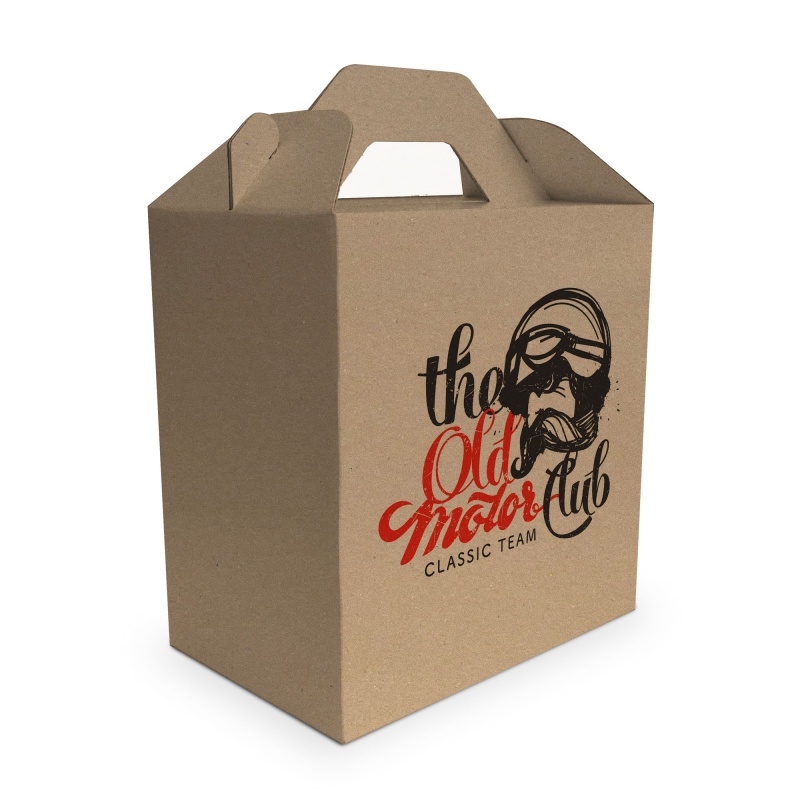 lunch box en carton blanc BIKOM Porte bouteille et lunch box