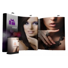 BIKOM Stand Parapluie Courbe Double Face