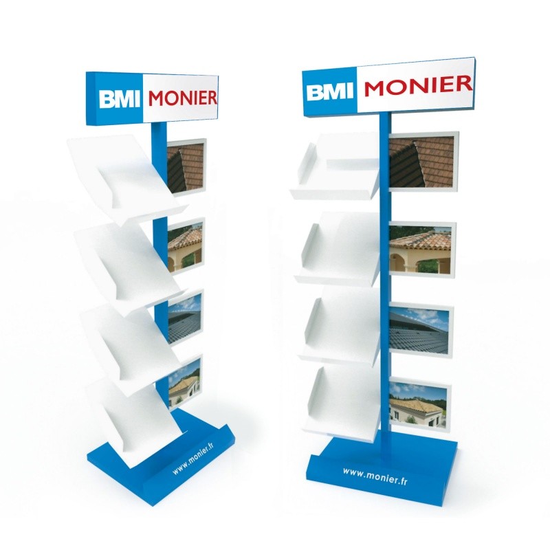 Meuble PLV en métal pour tuile BIKOM Présentoir PLV métal