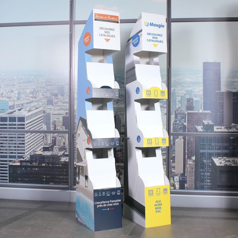 PLV porte documents en carton  Accueil