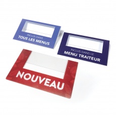 Etiquette contour de prix BIKOM Stop Rayon PLV linéaire