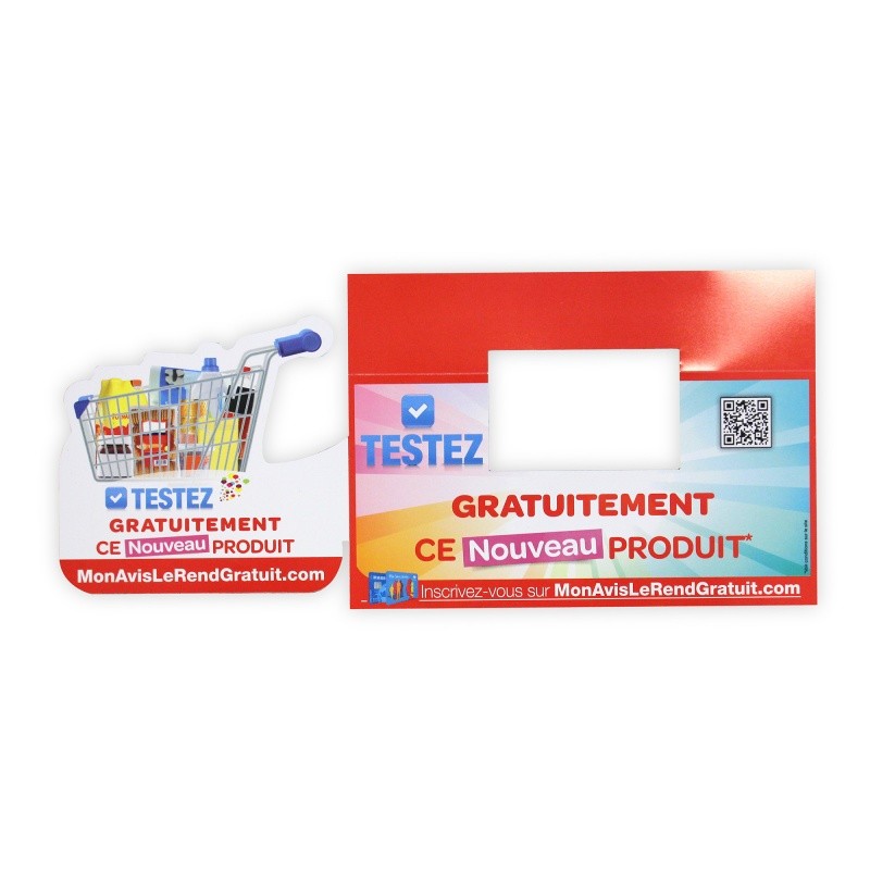 Etiquette contour de prix BIKOM Stop Rayon PLV linéaire