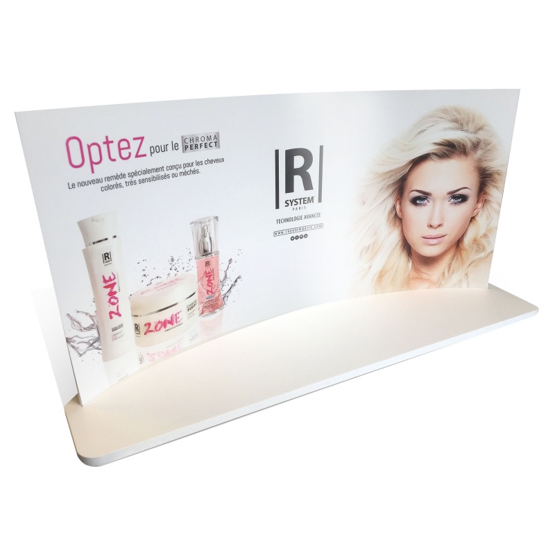 PLV cosmétique pour shampoing BIKOM PLV cosmétique