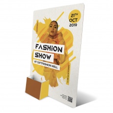Présentoir porte flyer - Chevalet en carton - 10 x 21 cm