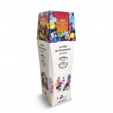 Poubelle collecte bouchon plastique BIKOM Poubelle et corbeille en carton