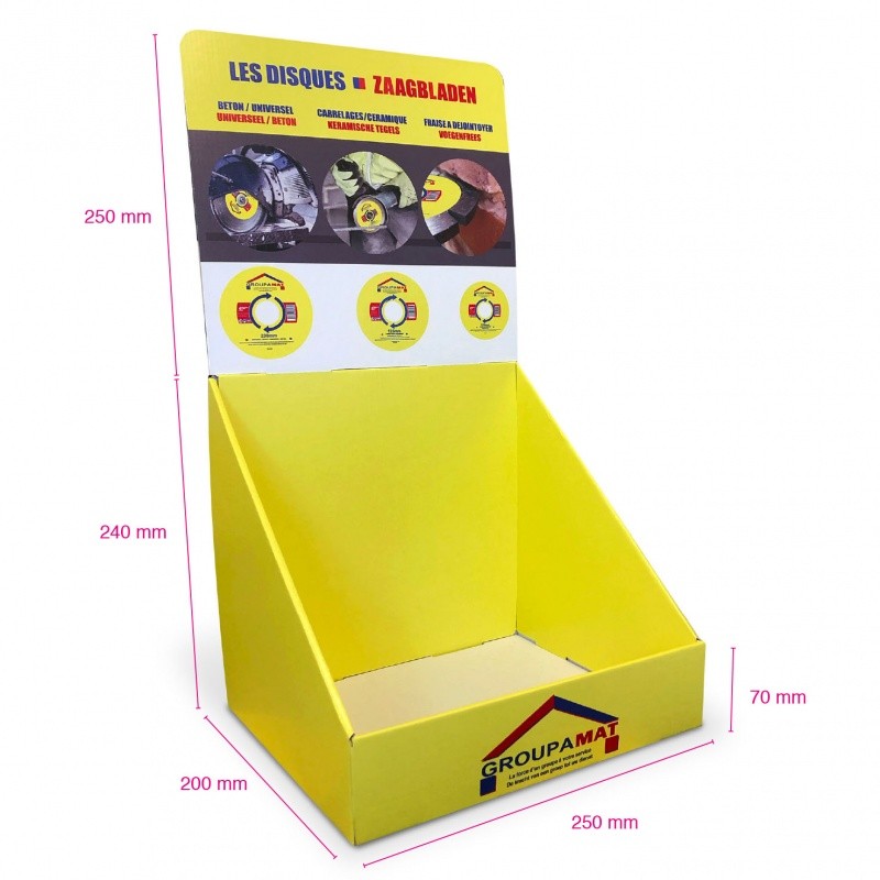 PLV carton de comptoir BIKOM Présentoirs en carton