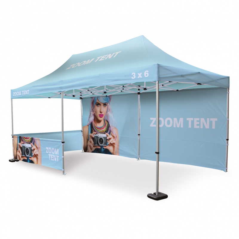 Tente barnum personnalisée BIKOM Communication extérieure