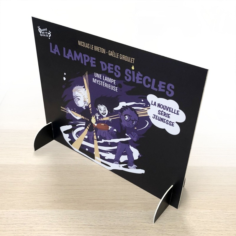 Chevalet de table en carton - Présentoir carton BIKOM Chevalets en carton