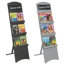 Présentoir à dépliants BIKOM Présentoir en métal ou plexiglass