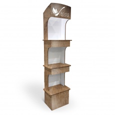 Display carton 3 étagères "Riko" BIKOM PLV de sol