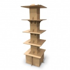 BIKOM Meuble PLV sur-mesure carton épais 360°