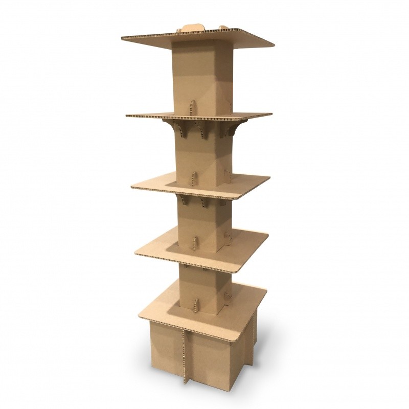 BIKOM Meuble PLV sur-mesure carton épais 360°