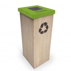 Poubelle de tri recyclage pour le "verre" BIKOM Poubelle et corbeille en carton