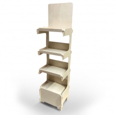 PLV présentoir boisPLV en bois "Tokyo" personnalisable. EP. 10 mm PLV et présentoir en bois PLV et présentoir en bois