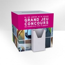 Urne carton avec porte brochure BIKOM Urnes en carton