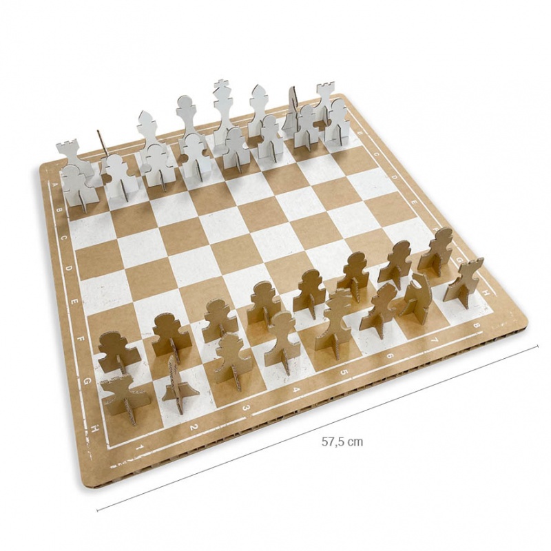 Jeux d'échecs en carton 100% recyclable BIKOM Textiles publicitaires et goodies écologiques
