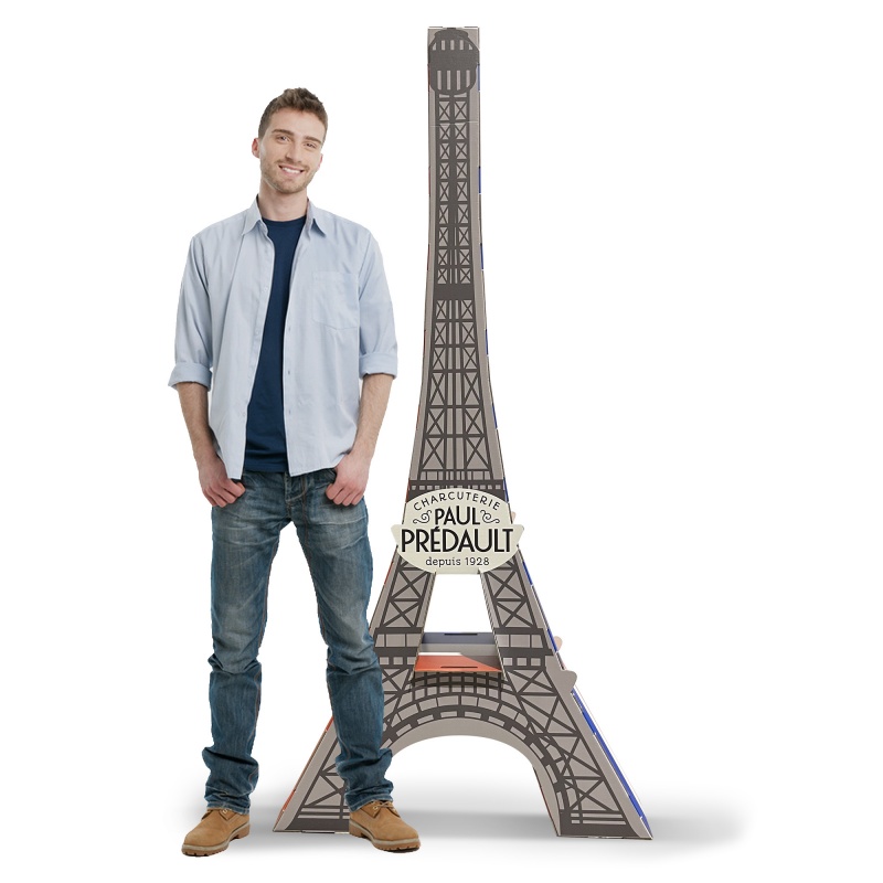 fabricant_plv_Tour Eiffel en carton 3D