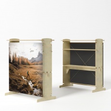 mobilier-en-carton-Comptoir en BOIS