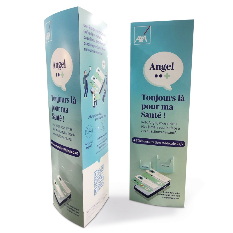 BIKOM Totem carton triangle 60 x 180 cm