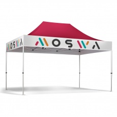 BIKOM Tente Barnum 3 x 4,5 M personnalisée
