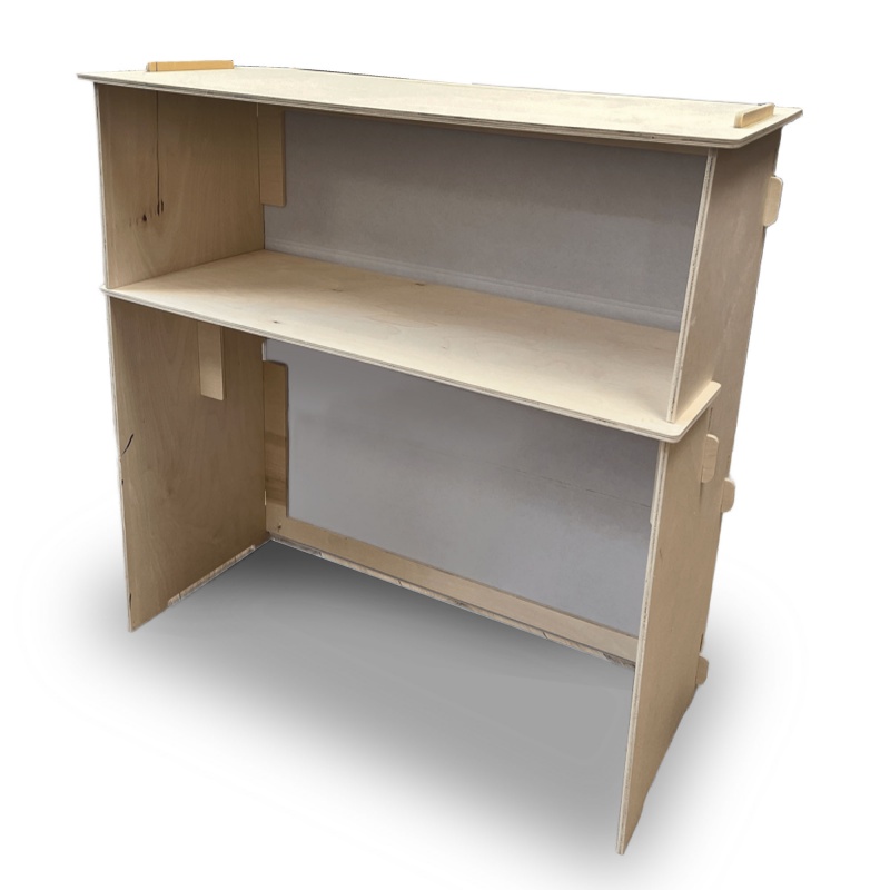 mobilier-en-carton-Comptoir en Bois OTAWA