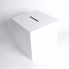 Urne en carton blanche 28 x 28 x 28 cm BIKOM Urne en carton blanche ou kraft