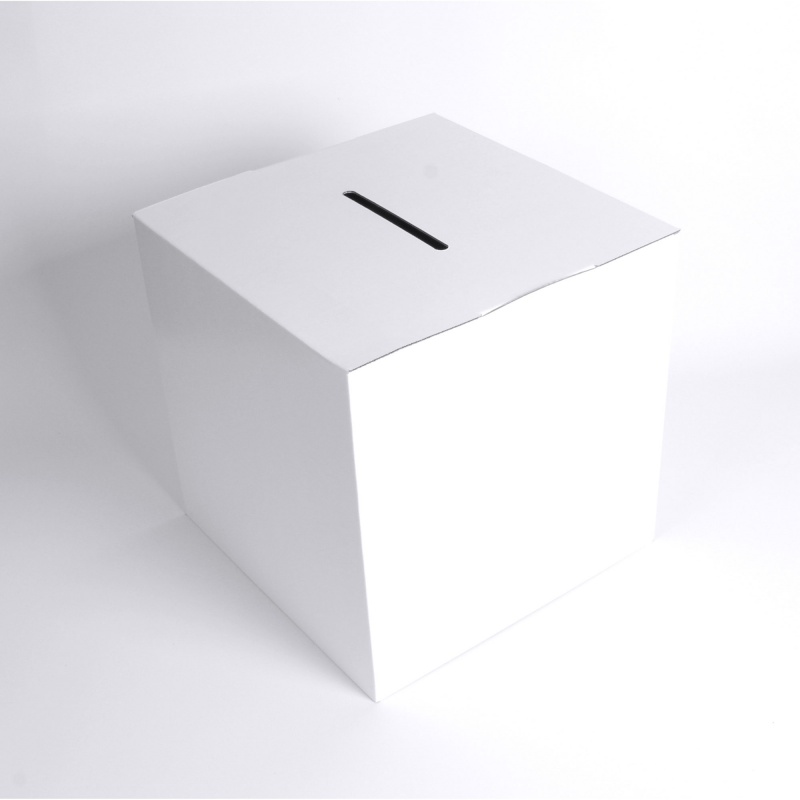 Urne en carton blanche 28 x 28 x 28 cm BIKOM Urne en carton blanche ou kraft