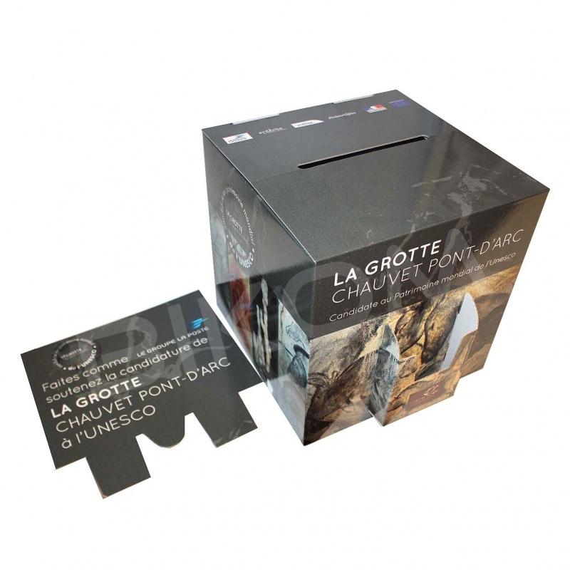 Urne en carton imprimée 28 x 28 x 28 cm BIKOM Urnes en carton