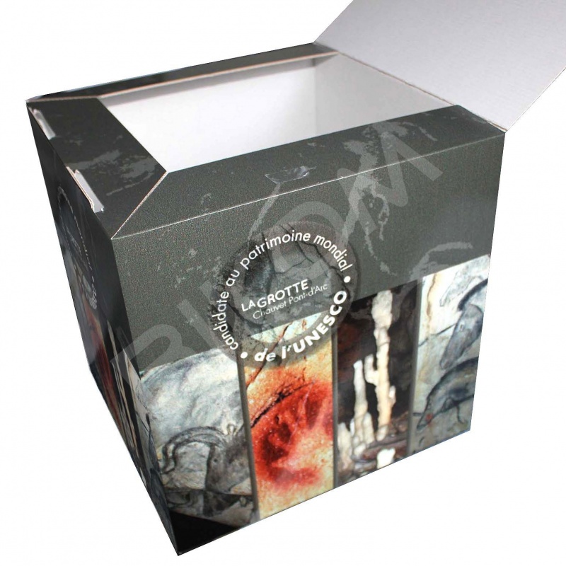 Urne en carton imprimée 28 x 28 x 28 cm BIKOM Urnes en carton