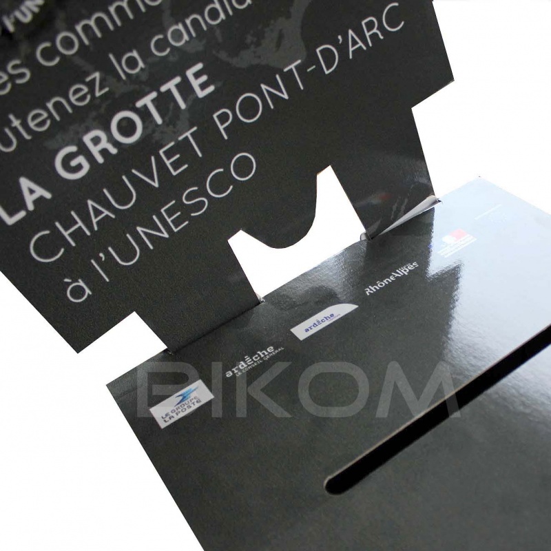 Urne en carton imprimée 28 x 28 x 28 cm BIKOM Urnes en carton