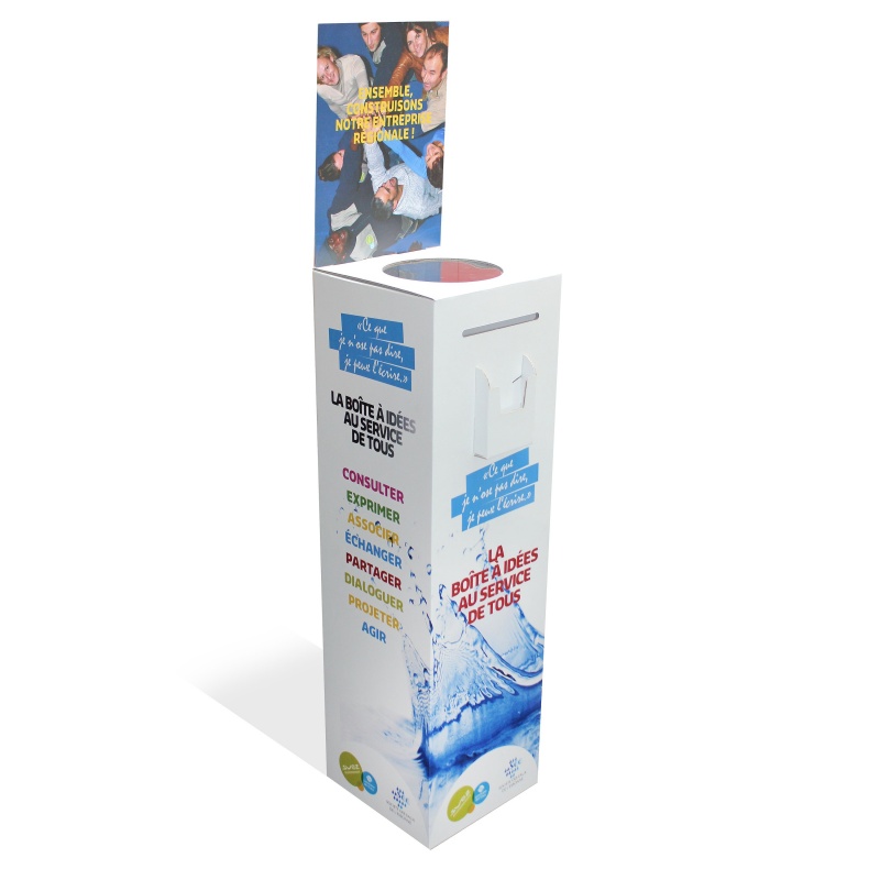 Urne carton avec fenêtre et porte document BIKOM Urnes en carton