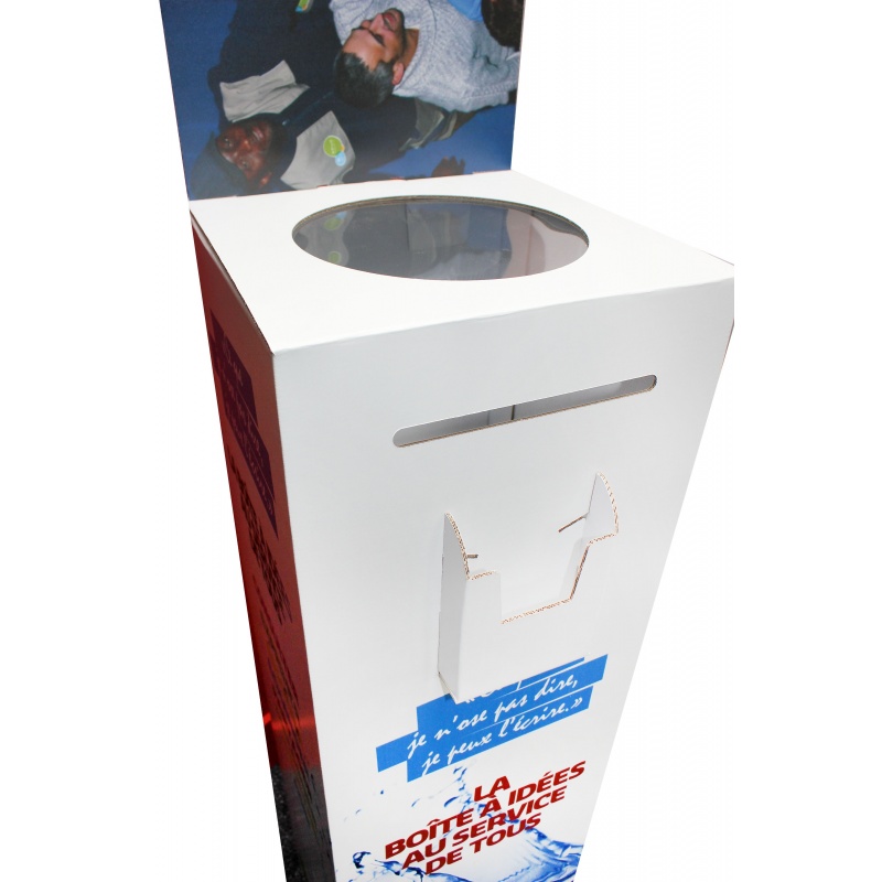 Urne carton avec fenêtre et porte document BIKOM Urnes en carton