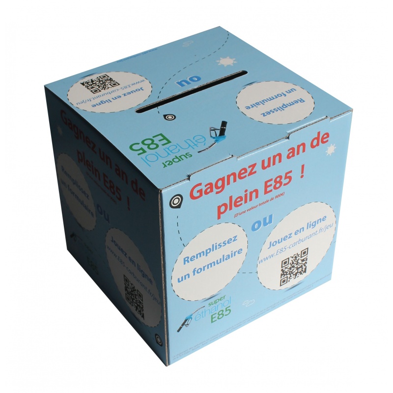 Urne en carton format 15cm de côté BIKOM Urnes en carton