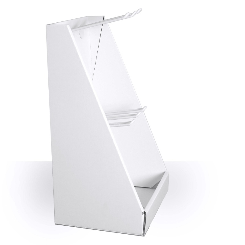 Présentoir à broches personnalisable, 6 broches, 240 x 200 x 450 mm BIKOM Présentoirs en carton