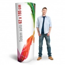 Totem publicitaire automatique 62 x 195 cm  Totem carton automatique