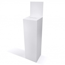 Urne carton haute blanche 90x30x30 + fronton