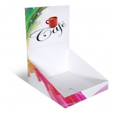 Présentoir de comptoir en carton imprimé BIKOM Présentoirs en carton
