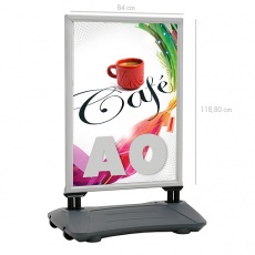 Porte affiche A0 BIKOM Chevalet de trottoir, porte affiche, cadre