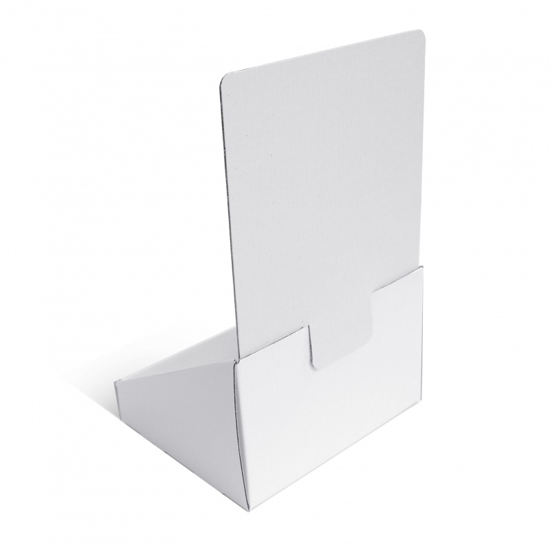 fabricant_plv_Présentoir en carton blanc sans impression, 155 x 135 mm x 250 mm