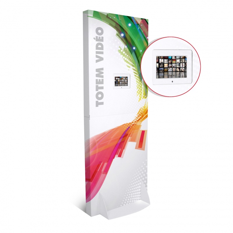 BIKOM Totem vidéo en carton
