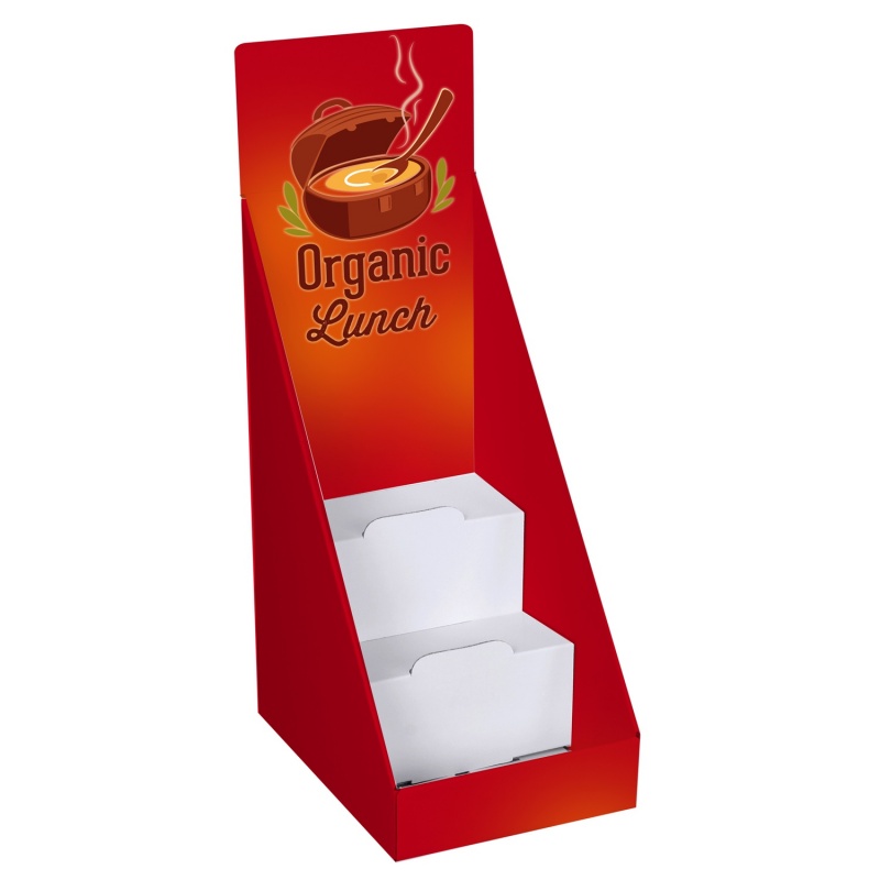 Présentoir en carton personnalisable, 3 étages, 400 x 190 x 140 mm BIKOM Présentoirs en carton