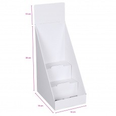 Présentoir en carton sans impression, 3 étages, 400 x 190 x 140 mm